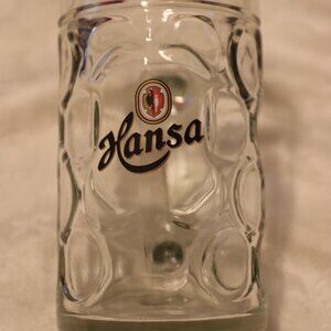 Austrian Heavy Glass Hansa Large beer mug